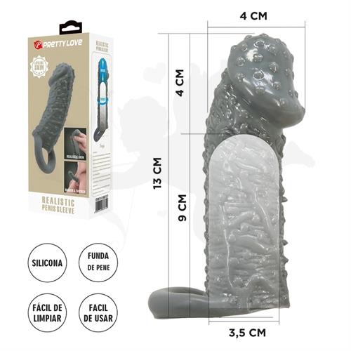 Funda para pene realistica de 13 cm de largo