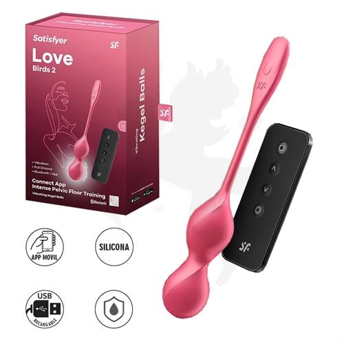 Love Birds 2 Entrenador de suelo pelvico con control remoto + APP